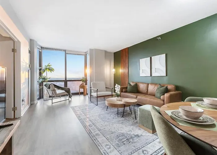 Downtown King Bed Rooftop Fitness Center Flr View Casa de férias